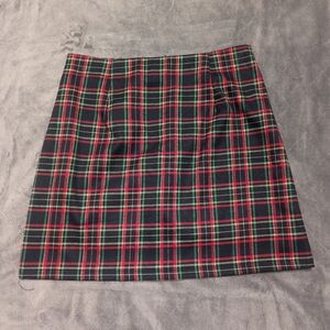 Pink Lily Plaid Mini Skirt, Small